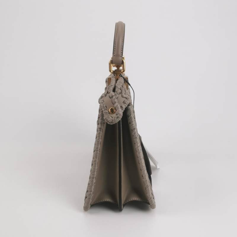 Fendi Peekaboo ISeeU小號牛皮編織包身扭鎖斜挎包單肩包-2