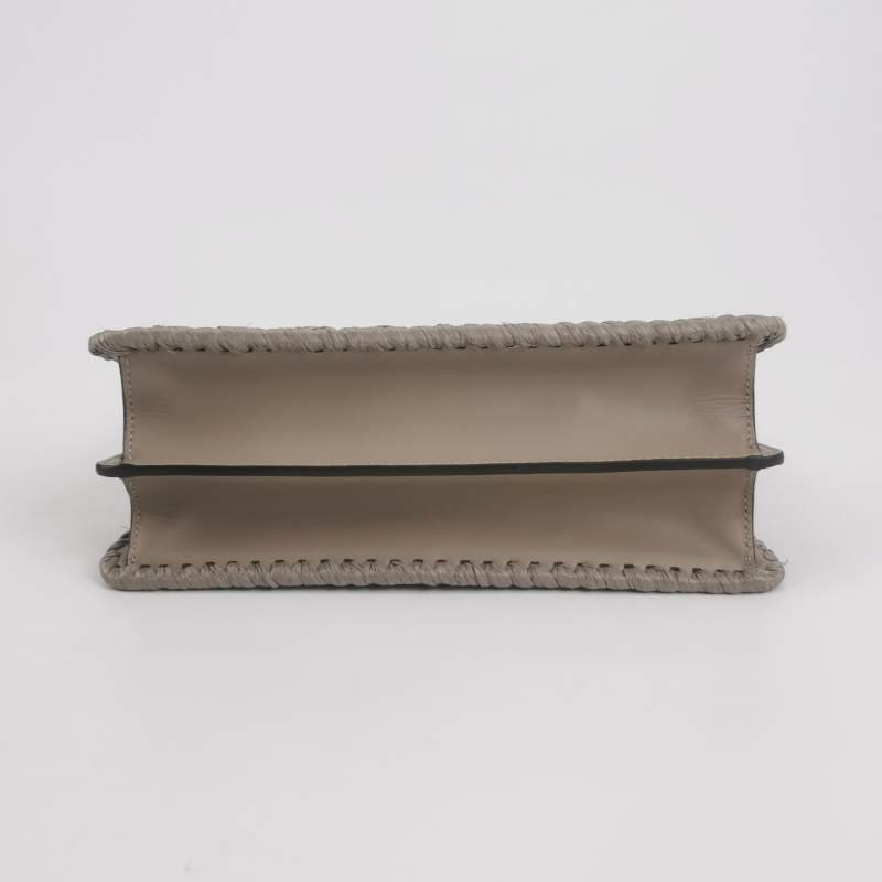 Fendi Peekaboo ISeeU小號牛皮編織包身扭鎖斜挎包單肩包-5