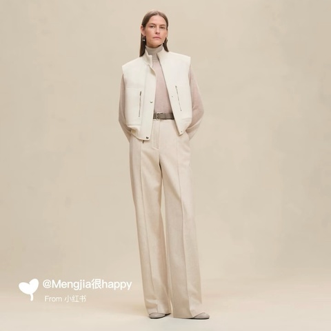 吊牌還在 HERMÈS 愛馬仕雙面羊絨馬甲