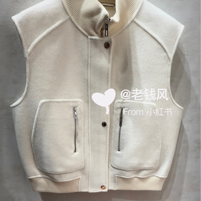 吊牌還在 HERMÈS 愛馬仕雙面羊絨馬甲-2