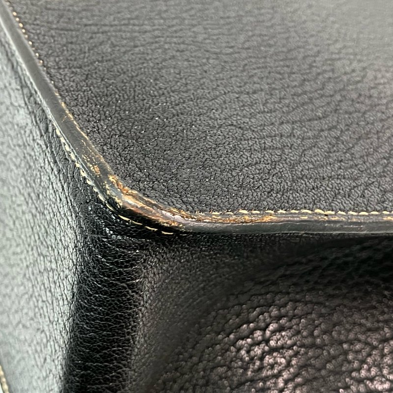 △ Hermes 愛馬仕 Black Epsom Calfskin White Bus 39 Tote Bag Stamp [C] 黑色壓紋小牛皮托特袋[C]刻 - 257026460-9