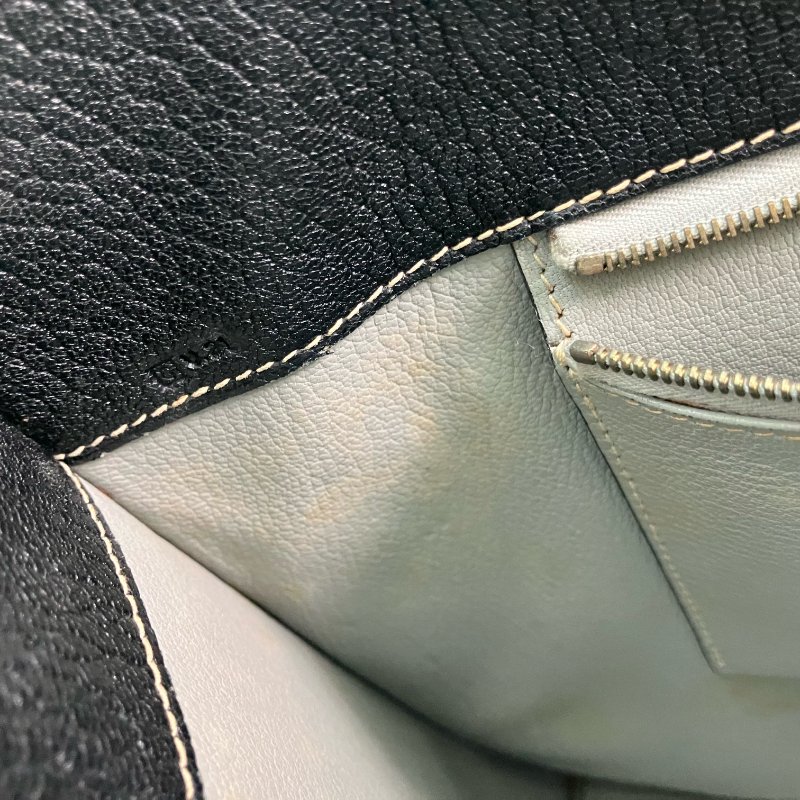 △ Hermes 愛馬仕 Black Epsom Calfskin White Bus 39 Tote Bag Stamp [C] 黑色壓紋小牛皮托特袋[C]刻 - 257026460-26