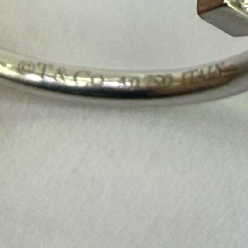 Tiffany & Co T 白金鑽石戒指 Size : EU 48.5-16