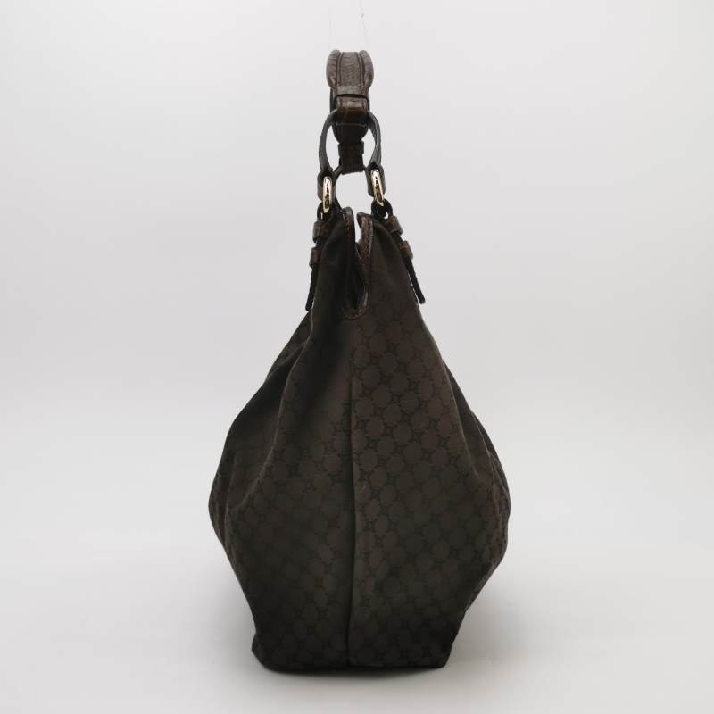 Celine牛皮帆布凱旋門印花字母logo徽標單肩包-2