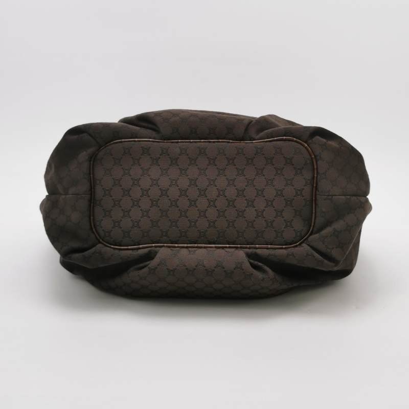 Celine牛皮帆布凱旋門印花字母logo徽標單肩包-5