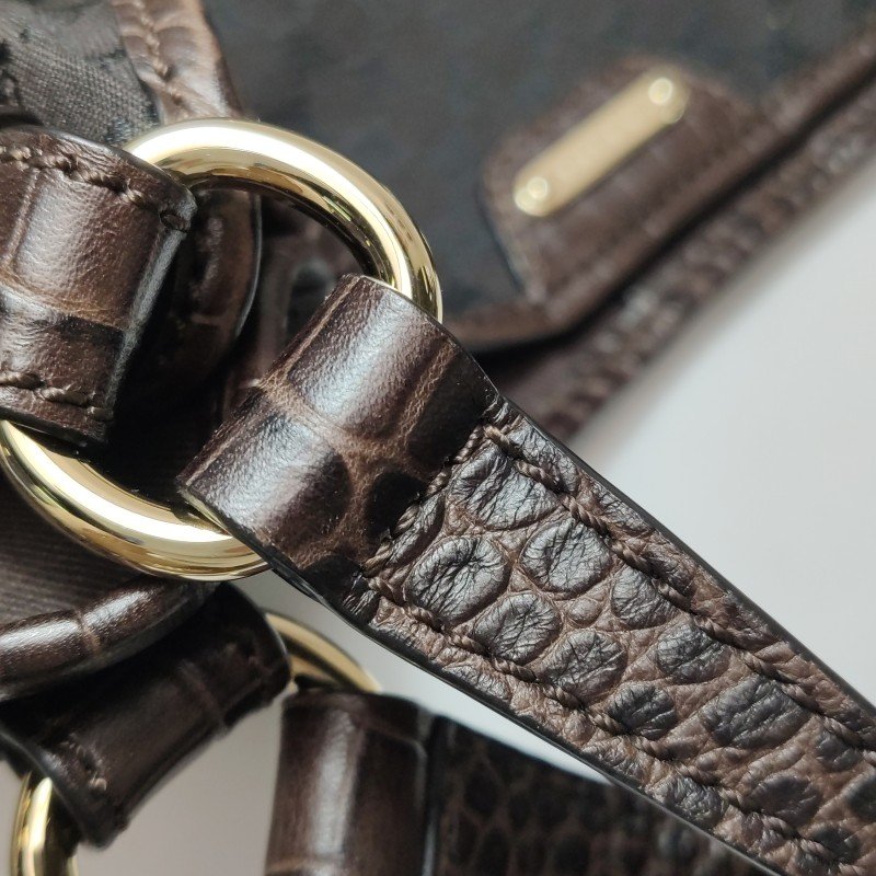 Celine牛皮帆布凱旋門印花字母logo徽標單肩包-8