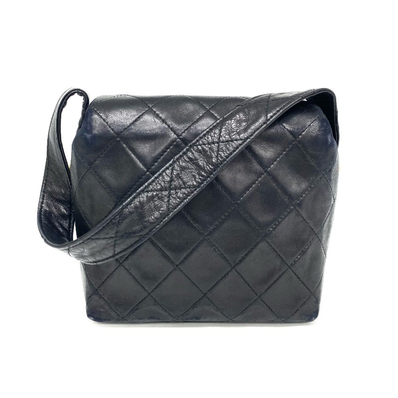 △ Chanel 香奈兒 Black Lambskin Gold Tone Metal Vintage Hand Bag No.2 黑色小羊皮金色金屬手袋No.2 - 257026490-2