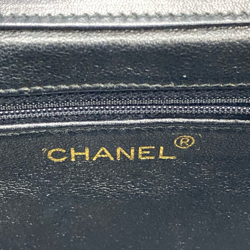△ Chanel 香奈兒 Black Lambskin Gold Tone Metal Vintage Hand Bag No.2 黑色小羊皮金色金屬手袋No.2 - 257026490-16