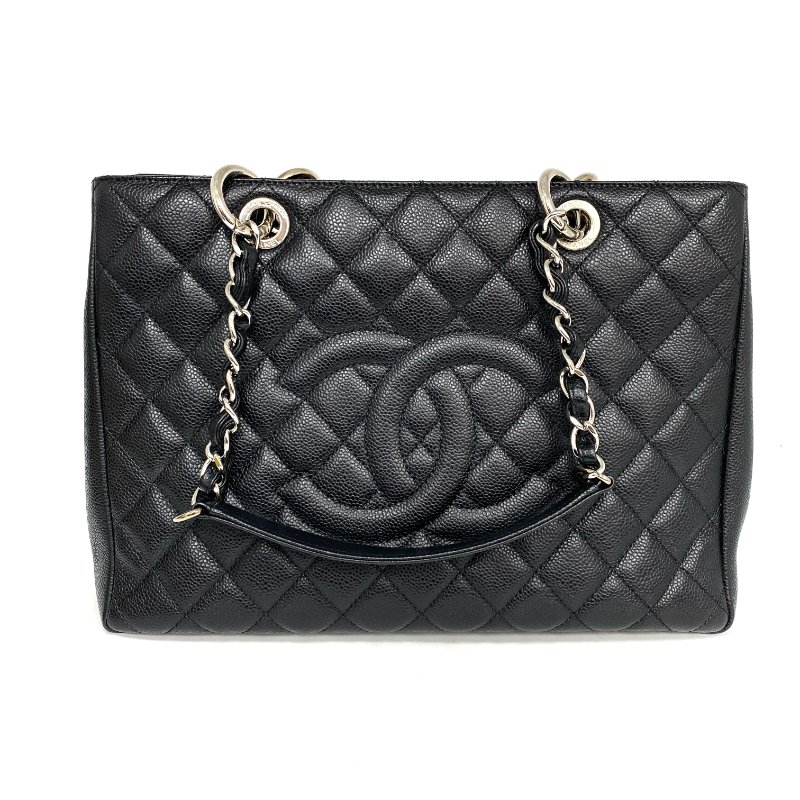 △ Chanel 香奈兒 GST Black Caviar Skin Silver Tone Metal Grand Shopping Tote Bag No.14 黑色粒紋小牛皮銀色金屬托特袋No.14 - 257026849-1