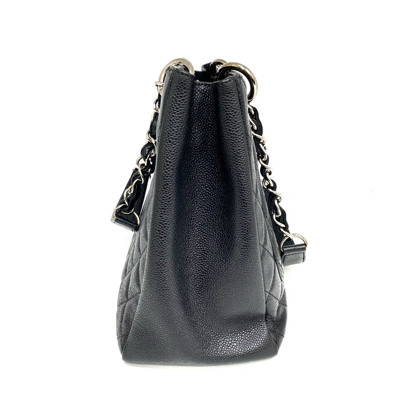 △ Chanel 香奈兒 GST Black Caviar Skin Silver Tone Metal Grand Shopping Tote Bag No.14 黑色粒紋小牛皮銀色金屬托特袋No.14 - 257026849-3