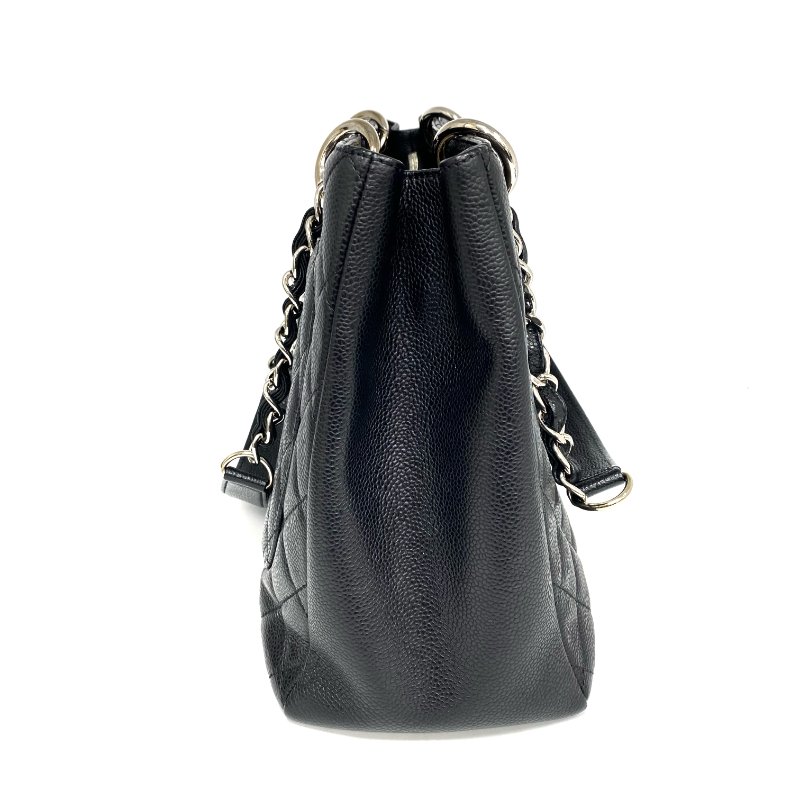 △ Chanel 香奈兒 GST Black Caviar Skin Silver Tone Metal Grand Shopping Tote Bag No.14 黑色粒紋小牛皮銀色金屬托特袋No.14 - 257026849-4
