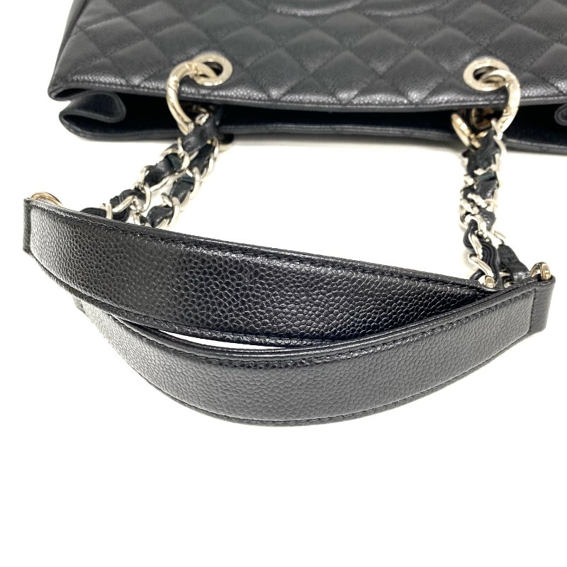 △ Chanel 香奈兒 GST Black Caviar Skin Silver Tone Metal Grand Shopping Tote Bag No.14 黑色粒紋小牛皮銀色金屬托特袋No.14 - 257026849-7