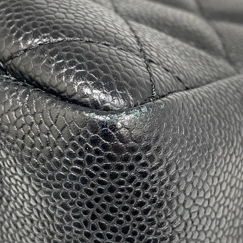 △ Chanel 香奈兒 GST Black Caviar Skin Silver Tone Metal Grand Shopping Tote Bag No.14 黑色粒紋小牛皮銀色金屬托特袋No.14 - 257026849-9
