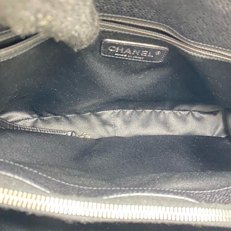 △ Chanel 香奈兒 GST Black Caviar Skin Silver Tone Metal Grand Shopping Tote Bag No.14 黑色粒紋小牛皮銀色金屬托特袋No.14 - 257026849-15