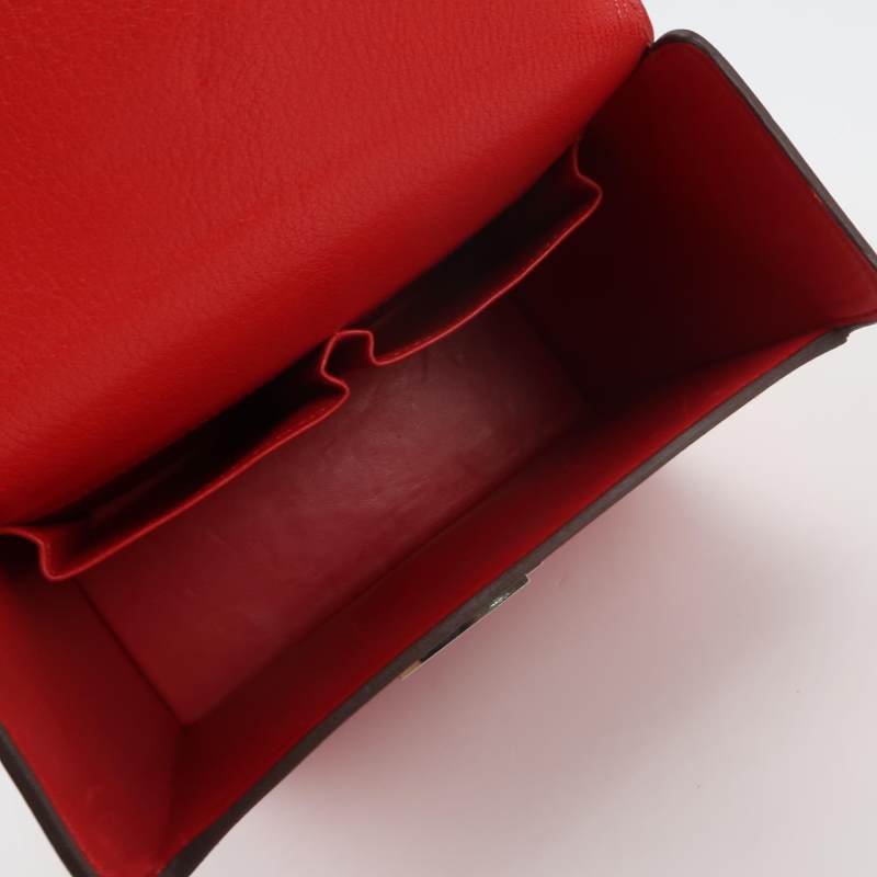 Hermes Cinhetic18斜挎包單肩包Chevre Mysore山羊皮銀扣Q5國旗紅D刻-6