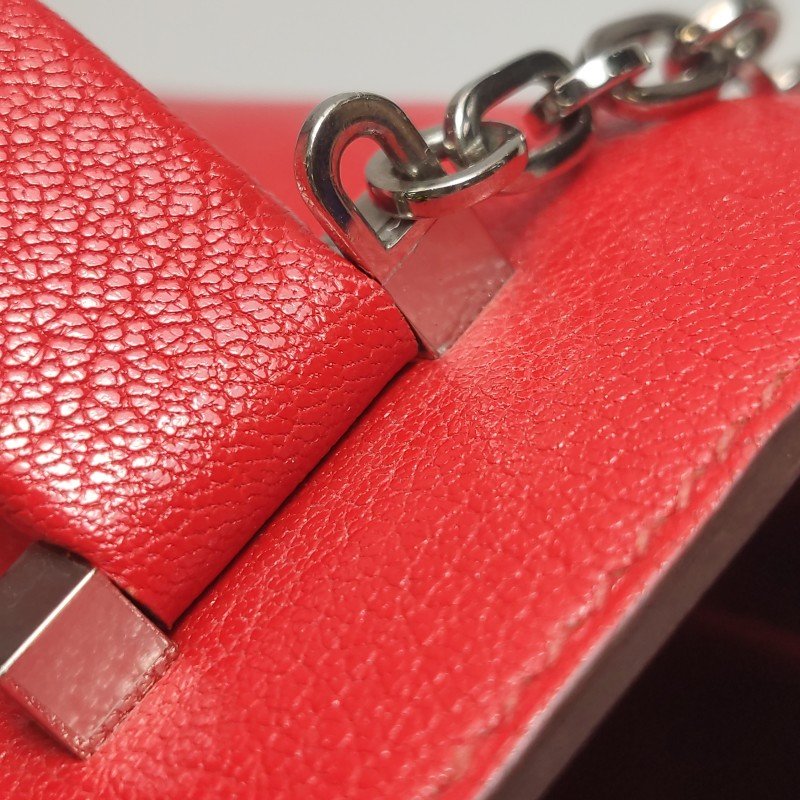 Hermes Cinhetic18斜挎包單肩包Chevre Mysore山羊皮銀扣Q5國旗紅D刻-18