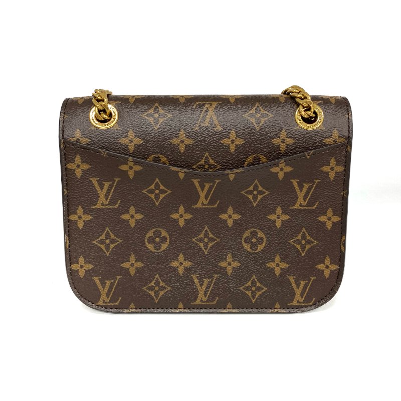 △ Louis Vuitton 路易威登 Brown Coated Canvas Monogram Passy Chain Shoulder Bag M45592 啡色塗層帆布經典老花鎖鏈肩背袋 - 257026759-2