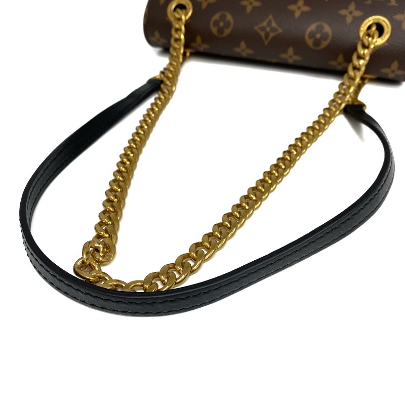 △ Louis Vuitton 路易威登 Brown Coated Canvas Monogram Passy Chain Shoulder Bag M45592 啡色塗層帆布經典老花鎖鏈肩背袋 - 257026759-7