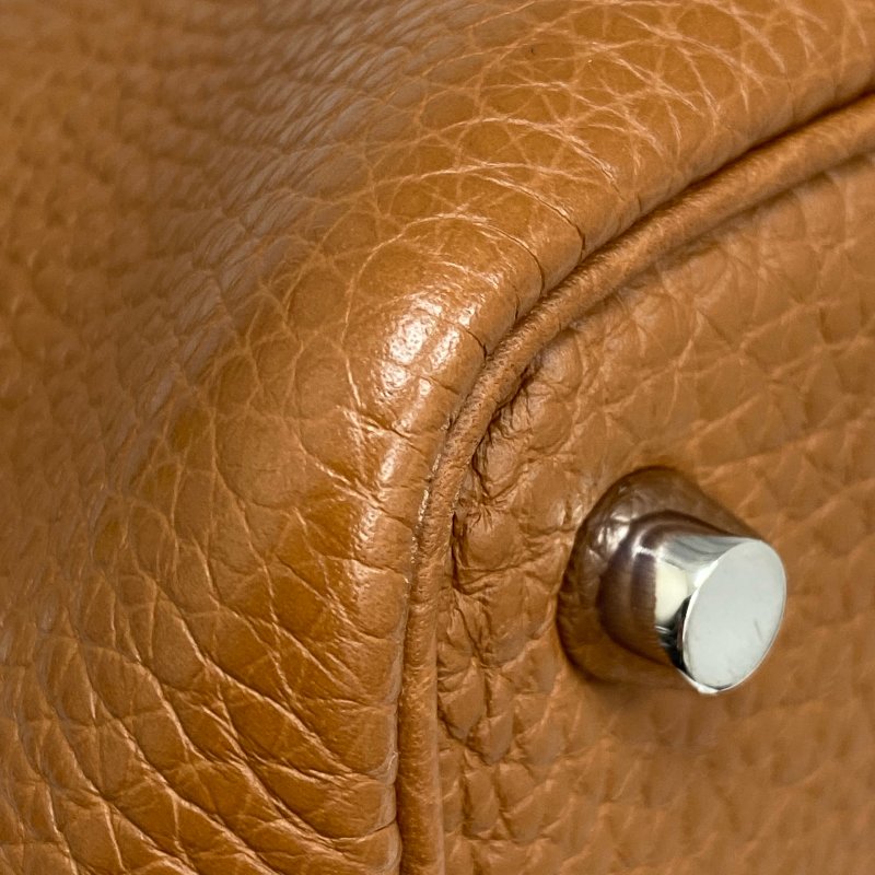 △ Hermes 愛馬仕 Brown Clemence Calfskin Palladium Plated Metal Picotin 18 Hand Bag Stamp A 啡色粒紋小牛皮鍍鈀金屬手袋A刻 - 257026488-10