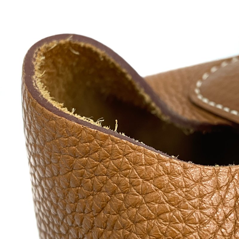 △ Hermes 愛馬仕 Brown Clemence Calfskin Palladium Plated Metal Picotin 18 Hand Bag Stamp A 啡色粒紋小牛皮鍍鈀金屬手袋A刻 - 257026488-15