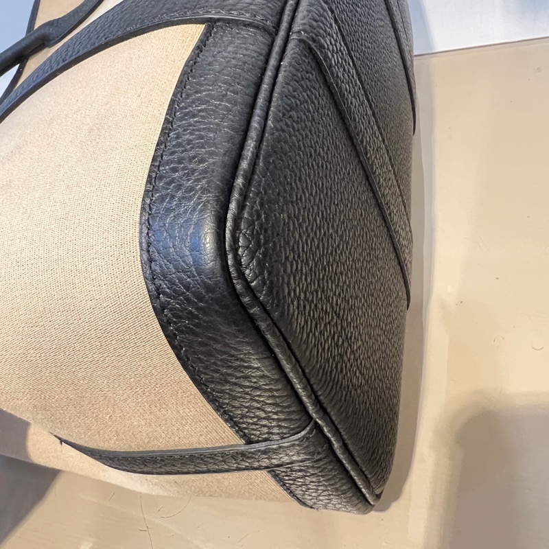 Hermes風衣灰S2帆布拼黑Negonda皮GardenParty-5