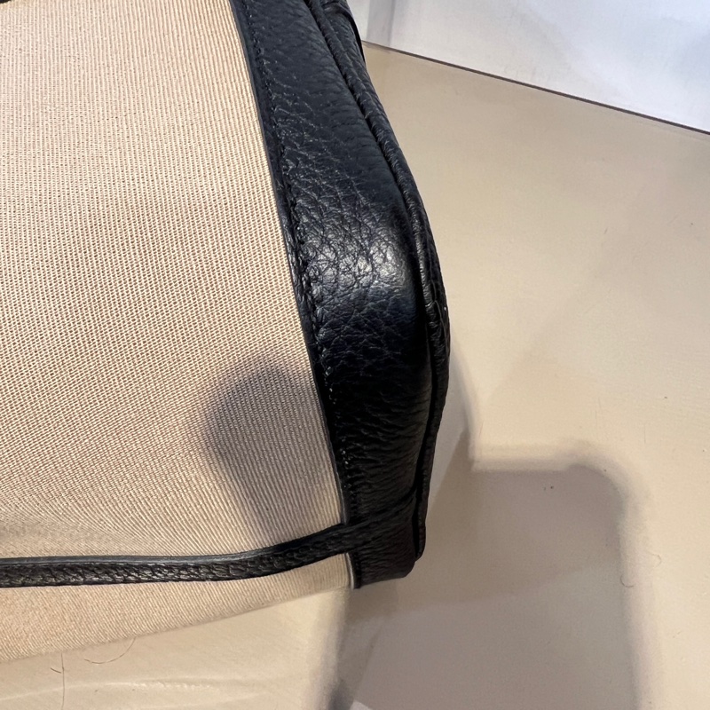 Hermes風衣灰S2帆布拼黑Negonda皮GardenParty-7