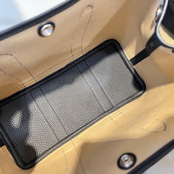 Hermes風衣灰S2帆布拼黑Negonda皮GardenParty-9