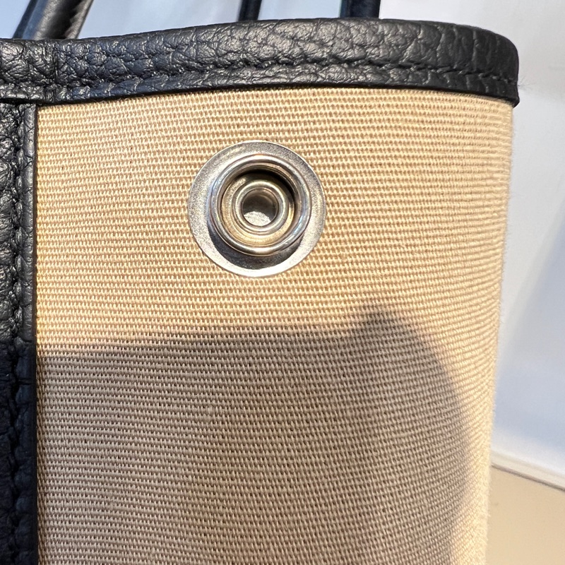 Hermes風衣灰S2帆布拼黑Negonda皮GardenParty-11