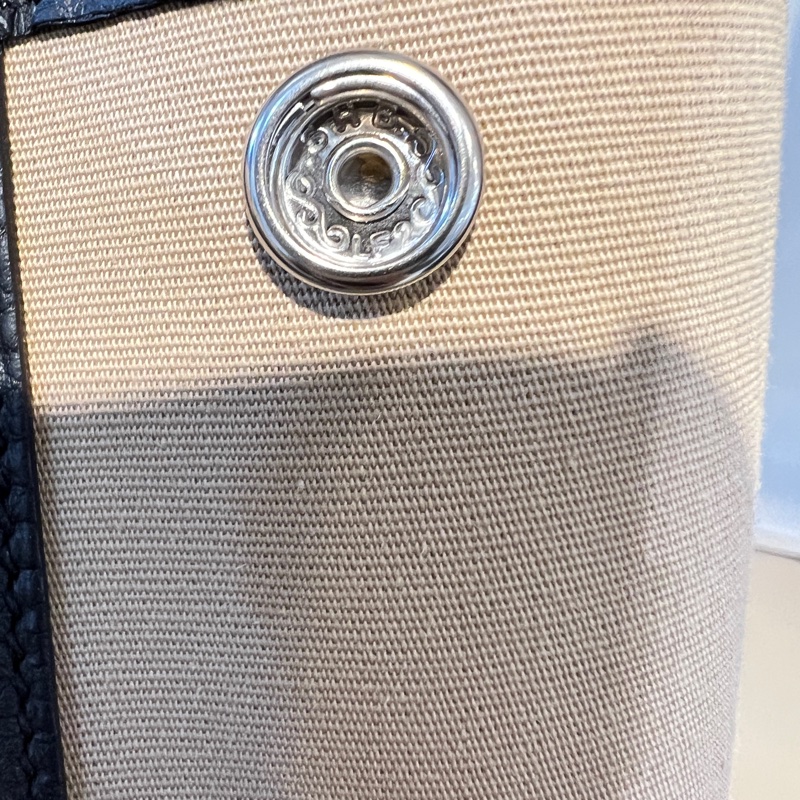 Hermes風衣灰S2帆布拼黑Negonda皮GardenParty-13