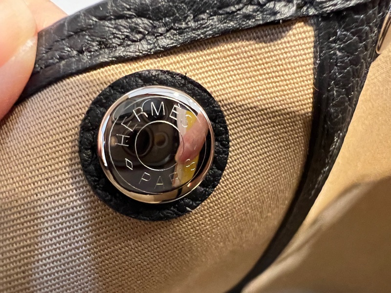 Hermes風衣灰S2帆布拼黑Negonda皮GardenParty-16