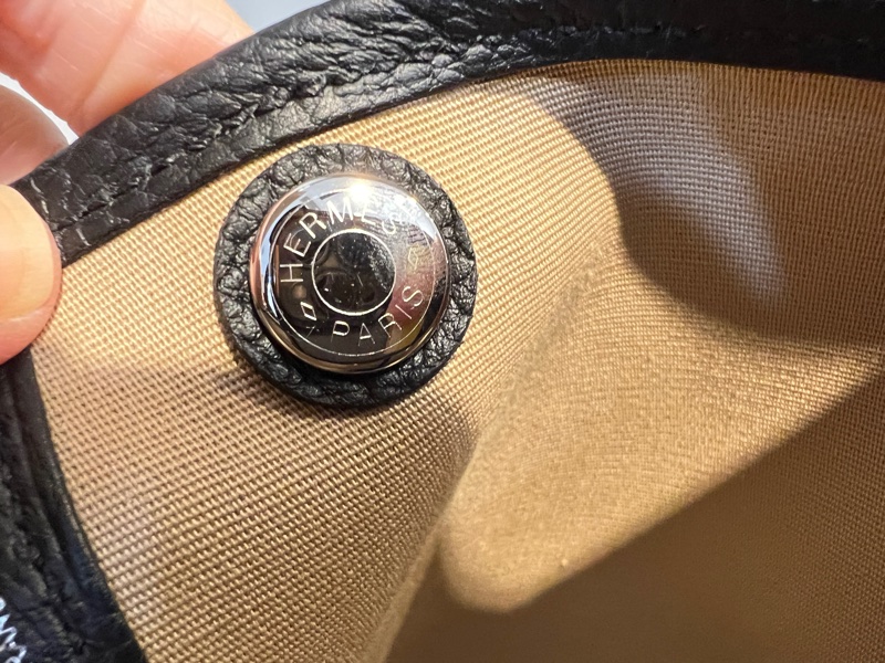 Hermes風衣灰S2帆布拼黑Negonda皮GardenParty-17