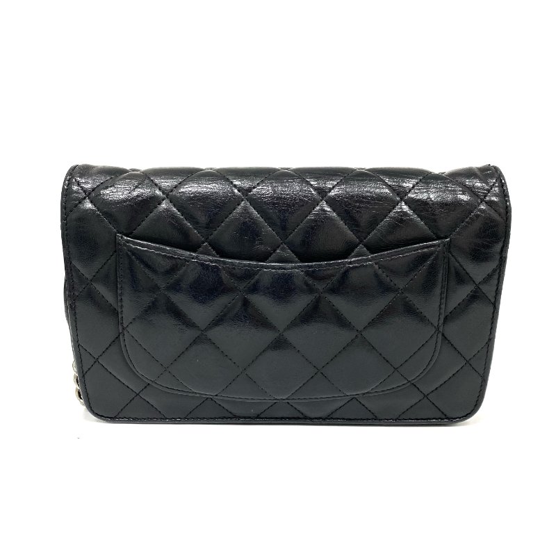 △ Chanel 香奈兒 19CM Black Lambskin Silver Tone Metal Wallet On Chain No.17 19CM黑色小羊皮銀色金屬鎖鏈銀包No.17 - 257026848-2