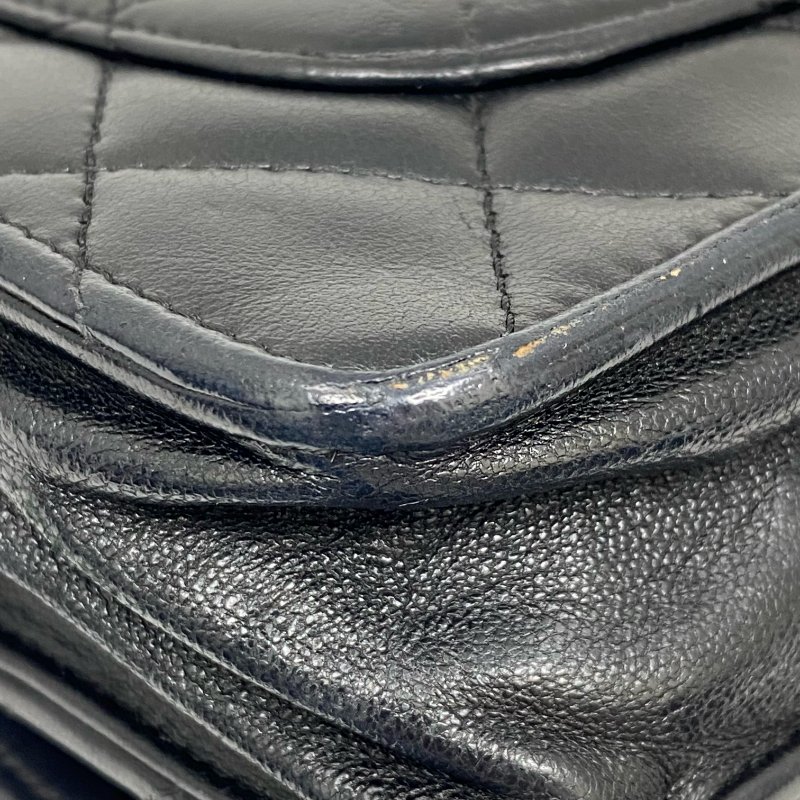 △ Chanel 香奈兒 19CM Black Lambskin Silver Tone Metal Wallet On Chain No.17 19CM黑色小羊皮銀色金屬鎖鏈銀包No.17 - 257026848-10