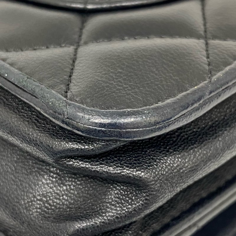 △ Chanel 香奈兒 19CM Black Lambskin Silver Tone Metal Wallet On Chain No.17 19CM黑色小羊皮銀色金屬鎖鏈銀包No.17 - 257026848-11