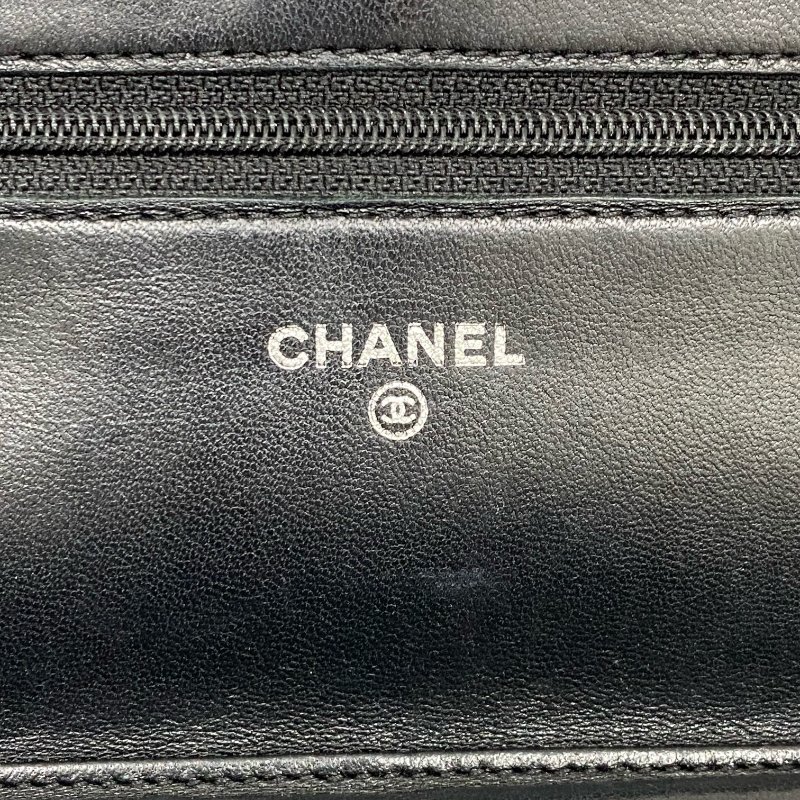 △ Chanel 香奈兒 19CM Black Lambskin Silver Tone Metal Wallet On Chain No.17 19CM黑色小羊皮銀色金屬鎖鏈銀包No.17 - 257026848-14