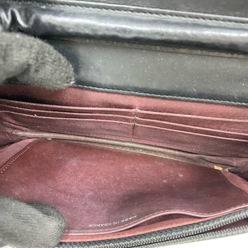 △ Chanel 香奈兒 19CM Black Lambskin Silver Tone Metal Wallet On Chain No.17 19CM黑色小羊皮銀色金屬鎖鏈銀包No.17 - 257026848-15