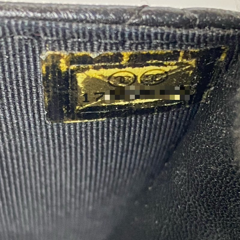 △ Chanel 香奈兒 19CM Black Lambskin Silver Tone Metal Wallet On Chain No.17 19CM黑色小羊皮銀色金屬鎖鏈銀包No.17 - 257026848-21