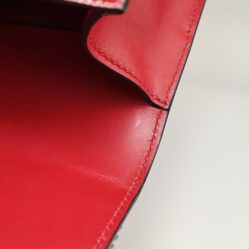 Prada Monochrome牛皮純色字母logo信封式翻蓋斜挎包-13