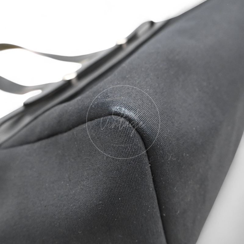 [Pre-owned] Hermes Herbag Cabas GM Black Swift Canvas Stamp Square C-11