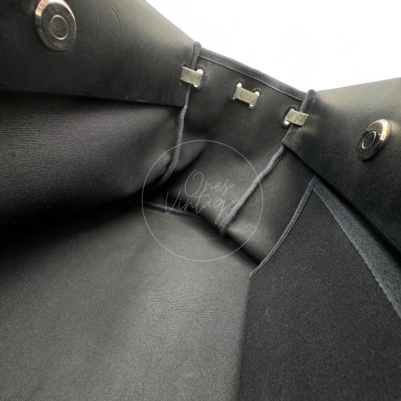 [Pre-owned] Hermes Herbag Cabas GM Black Swift Canvas Stamp Square C-13