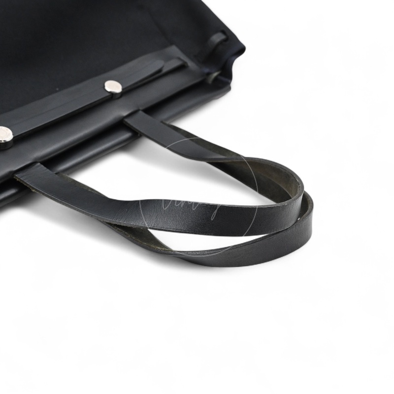 [Pre-owned] Hermes Herbag Cabas GM Black Swift Canvas Stamp Square C-20