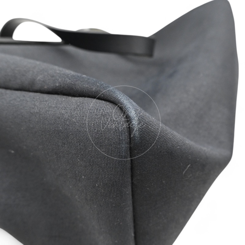 [Pre-owned] Hermes Herbag Cabas GM Black Swift Canvas Stamp Square C-28