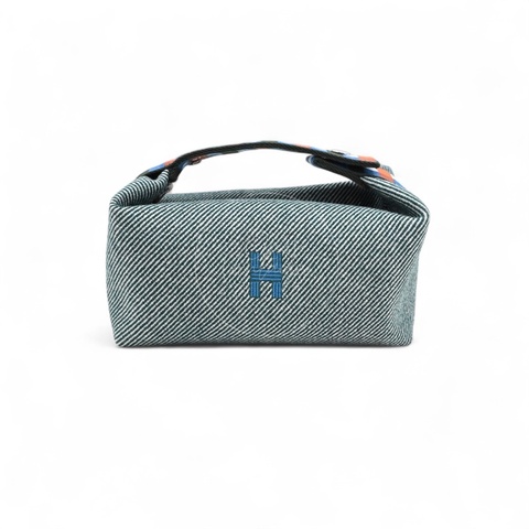 [Unused] Hermes Bride-a-Brac PM Bleu Abysse Canvas