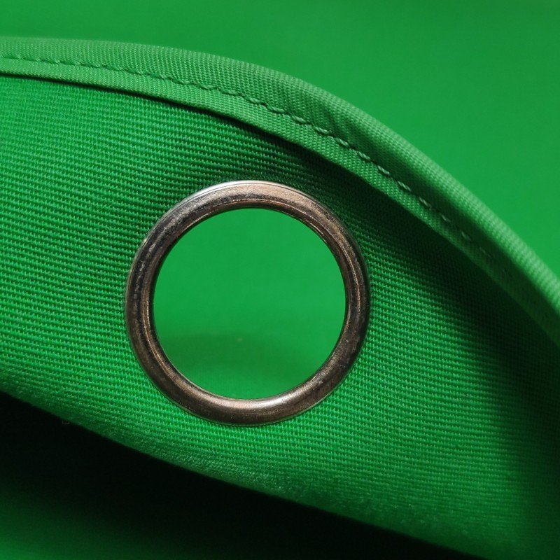 Hermes Herbag31馬鞍釘鎖扣斜挎包單肩包Hunter牛皮帆布銀扣89黑色1K竹子綠D刻-13