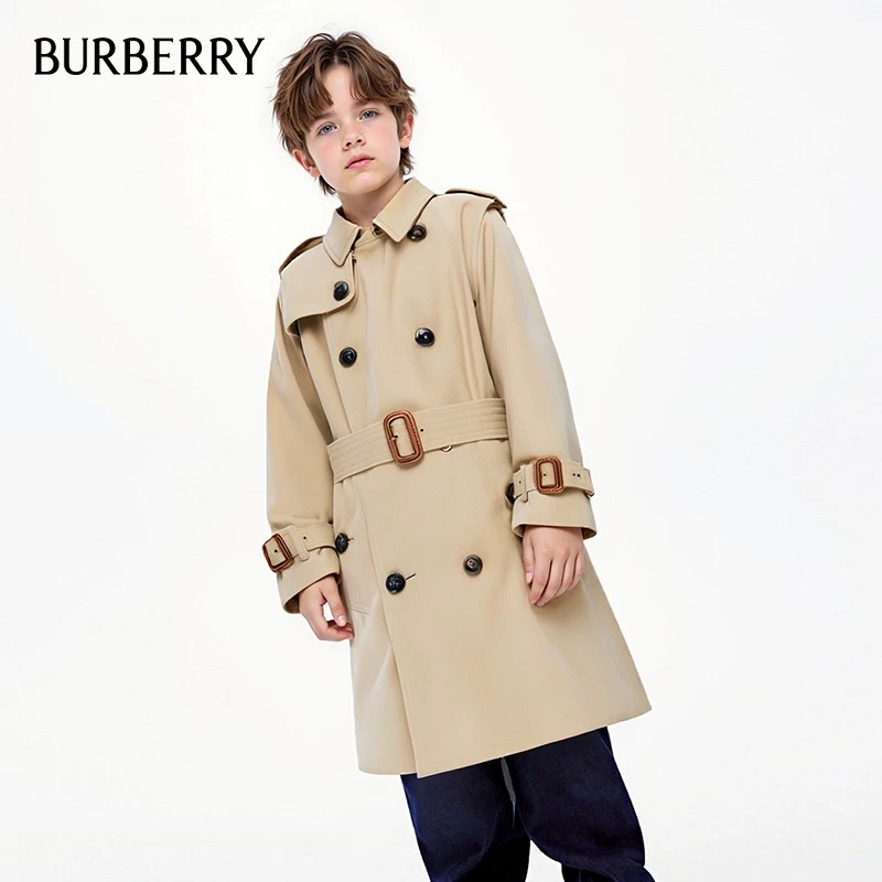 莉亞精品♡Burberry 童裝版雙排釦風衣 近新閒置-5