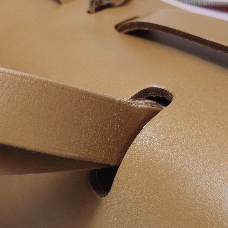 Hermes Herbag31斜挎包單肩包Hunter牛皮帆布銀扣粉色棕色T刻-9