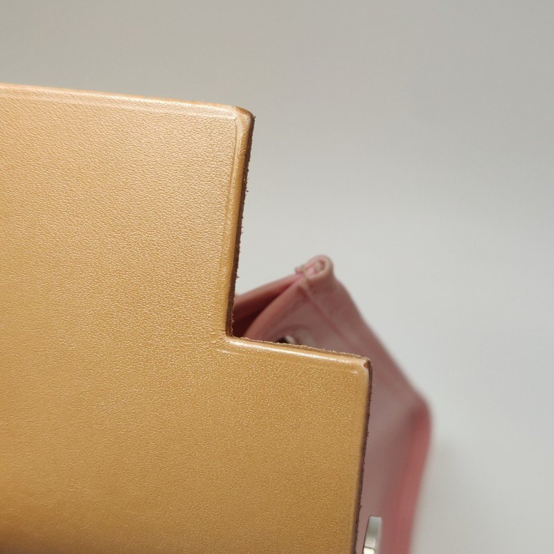 Hermes Herbag31斜挎包單肩包Hunter牛皮帆布銀扣粉色棕色T刻-15