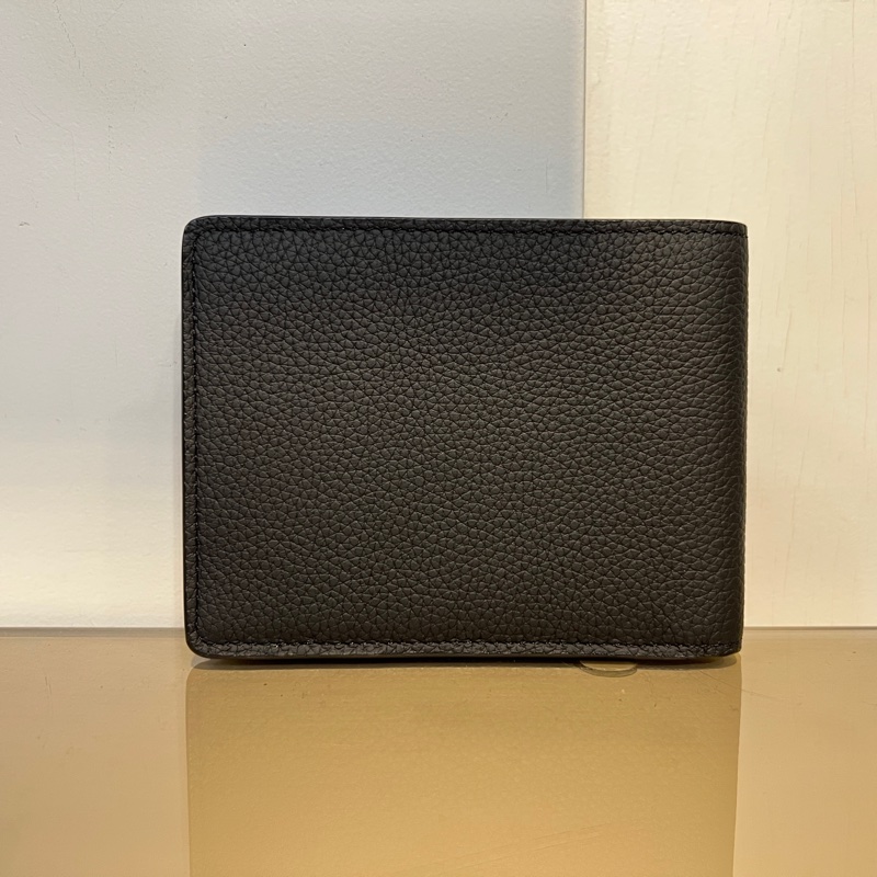 LV黑粒面牛皮Multiple5卡交叉對開短夾/金屬膠膜未撕-1