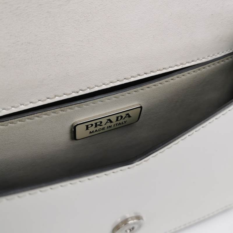 Prada Spazzolato牛皮純色三角徽標斜挎包單肩包-7