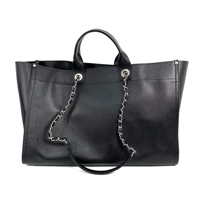 △ Chanel 香奈兒 Black Caviar Skin Silver Tone Metal Deauville GM Chain 2 Way Bag No.25 黑色粒紋小牛皮銀色金屬鎖鏈兩用袋No.25 - 257025931-1
